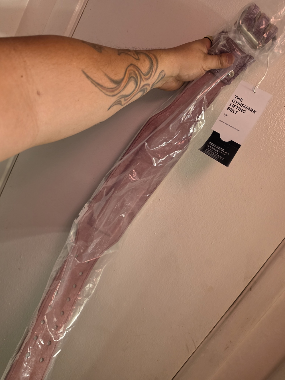 Gymshark Dusty Rose Weightlifting Belt